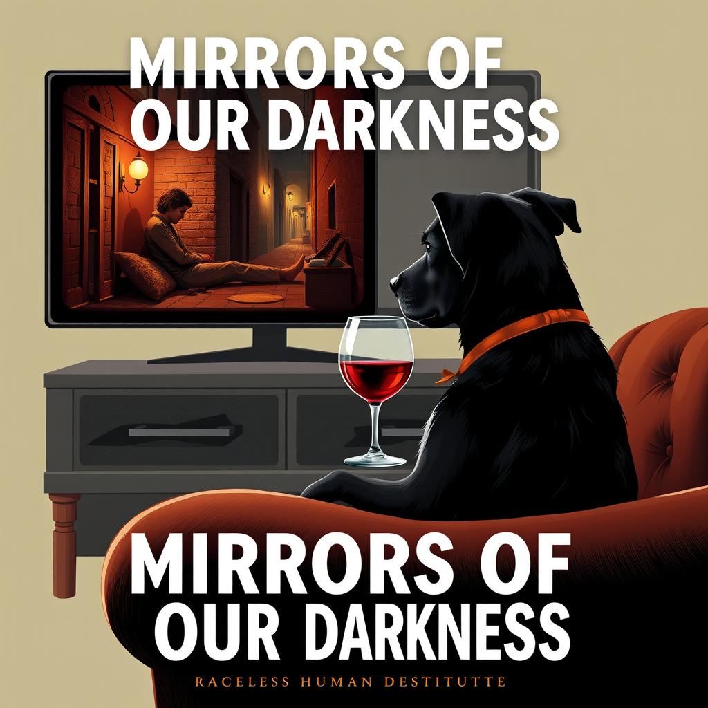 Create a book cover design titled 'MIRRORS OF OUR DARKNESS'