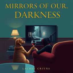 Create a book cover design titled 'MIRRORS OF OUR DARKNESS'