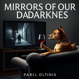 Create a book cover design titled 'MIRRORS OF OUR DARKNESS'