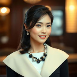 Create an image of an attractive Asian woman