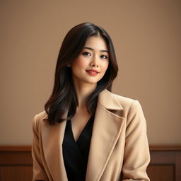 Create an image of an attractive Asian woman