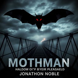 Create a dark, eerie book cover for "Mothman: Shadow Over Point Pleasant