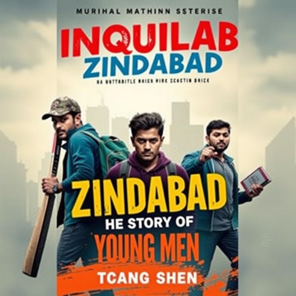 Design a dynamic cover for *Inquilab Zindabad: The Story of Young Men*