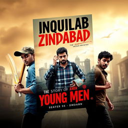 Design a dynamic cover for *Inquilab Zindabad: The Story of Young Men*