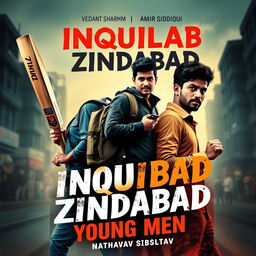 Design a dynamic cover for *Inquilab Zindabad: The Story of Young Men*