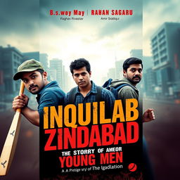 Design a dynamic cover for *Inquilab Zindabad: The Story of Young Men*