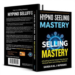 Create a book cover for a book titled 'Hypno Selling Mastery: Teknik Ampuh Menjual dengan Psikologi Hipnosis'