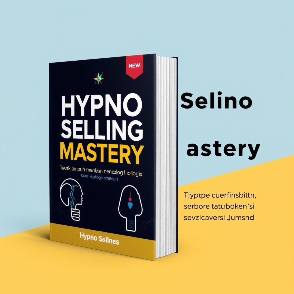 Create a book cover for a book titled 'Hypno Selling Mastery: Teknik Ampuh Menjual dengan Psikologi Hipnosis'