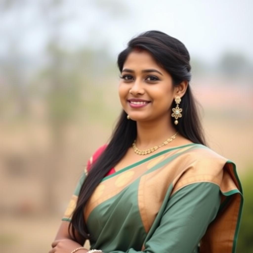 A beautiful Indian woman in traditional attire, showcasing her elegance and grace