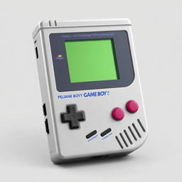 Create a detailed 3D rendering of a classic Game Boy