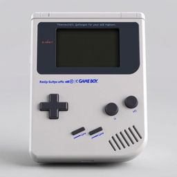 Create a detailed 3D rendering of a classic Game Boy