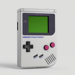 Create a detailed 3D rendering of a classic Game Boy