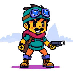 Create a character for a pixel art game