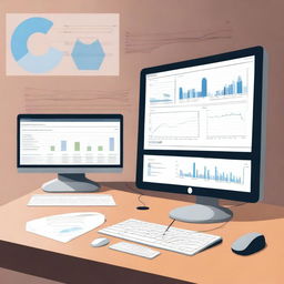 An illustration showing statistical calculations or the output of statistical software