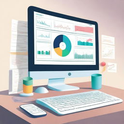 An illustration showing statistical calculations or the output of statistical software