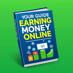 A captivating and professional book cover titled 'Your Guide to Earning Money Online: A Step-by-Step Guide'