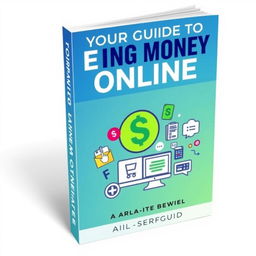 A captivating and professional book cover titled 'Your Guide to Earning Money Online: A Step-by-Step Guide'