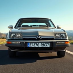 A detailed and realistic image of a Citroen CX, showcasing its classic design and elegant curves