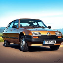 A detailed and realistic image of a Citroen CX, showcasing its classic design and elegant curves