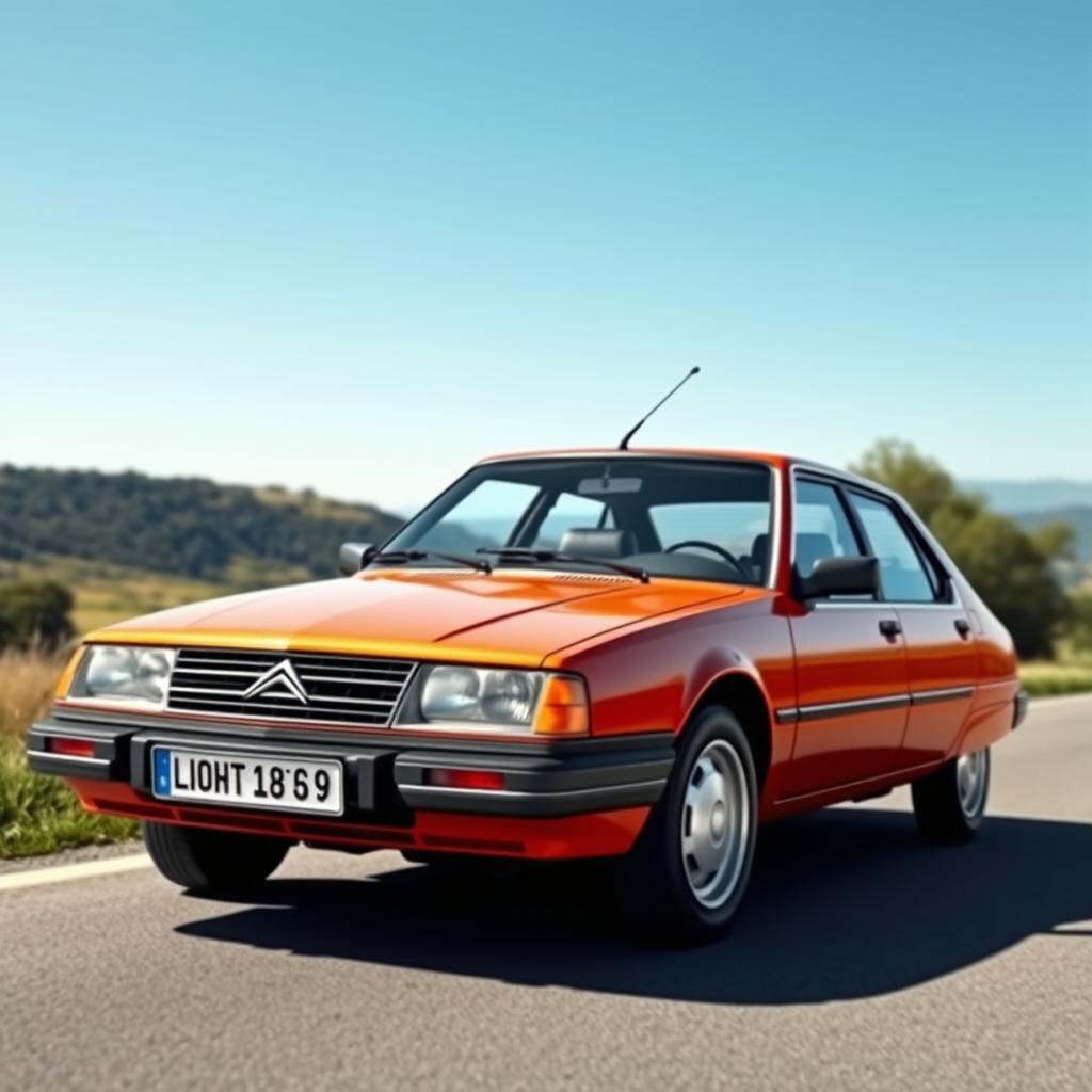 A detailed and realistic image of a Citroen CX, showcasing its classic design and elegant curves