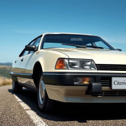 A detailed and realistic image of a Citroen CX, showcasing its classic design and elegant curves