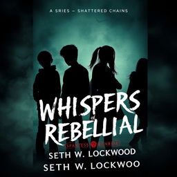 A captivating book cover featuring four teenage silhouettes, two boys and two girls, standing together