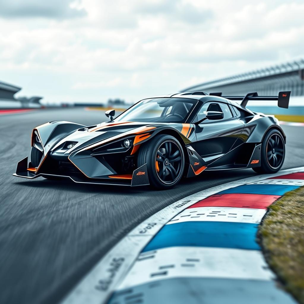 A high-resolution image of a KTM X-Bow GTR, showcasing its sleek and aerodynamic design