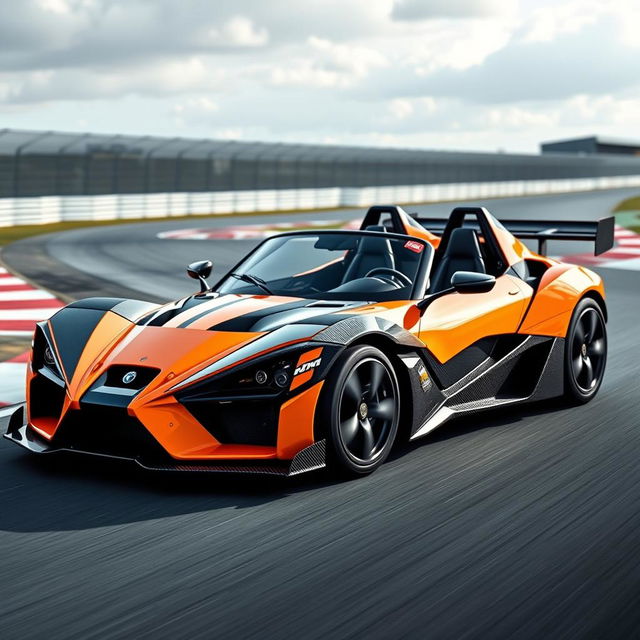 A high-resolution image of a KTM X-Bow GTR, showcasing its sleek and aerodynamic design