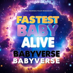 A movie poster for a film titled 'Fastest Baby Alive Babyverse'