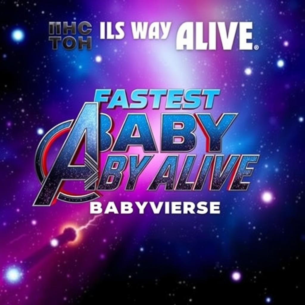 A movie poster for a film titled 'Fastest Baby Alive Babyverse'