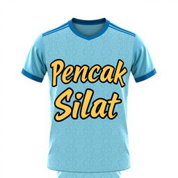 A sports jersey with the text 'Pencak Silat' written in a cool font