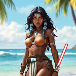 Ashoka Tano from Star Wars wearing a bikini