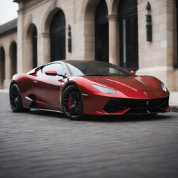 A stunning sports car incorporating the raw power and aggressive design of a Lamborghini with the intricate Italian elegance of a Maserati.