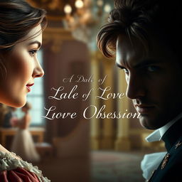 A split image of the main female character's face—one side showing her in a soft, romantic light as she looks towards the Duke, with a gentle expression of love