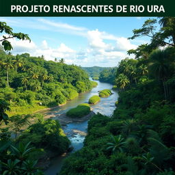 Create an image depicting the 'PROJETO RENASCENTES DO RIO UBÁ' in the Amazon