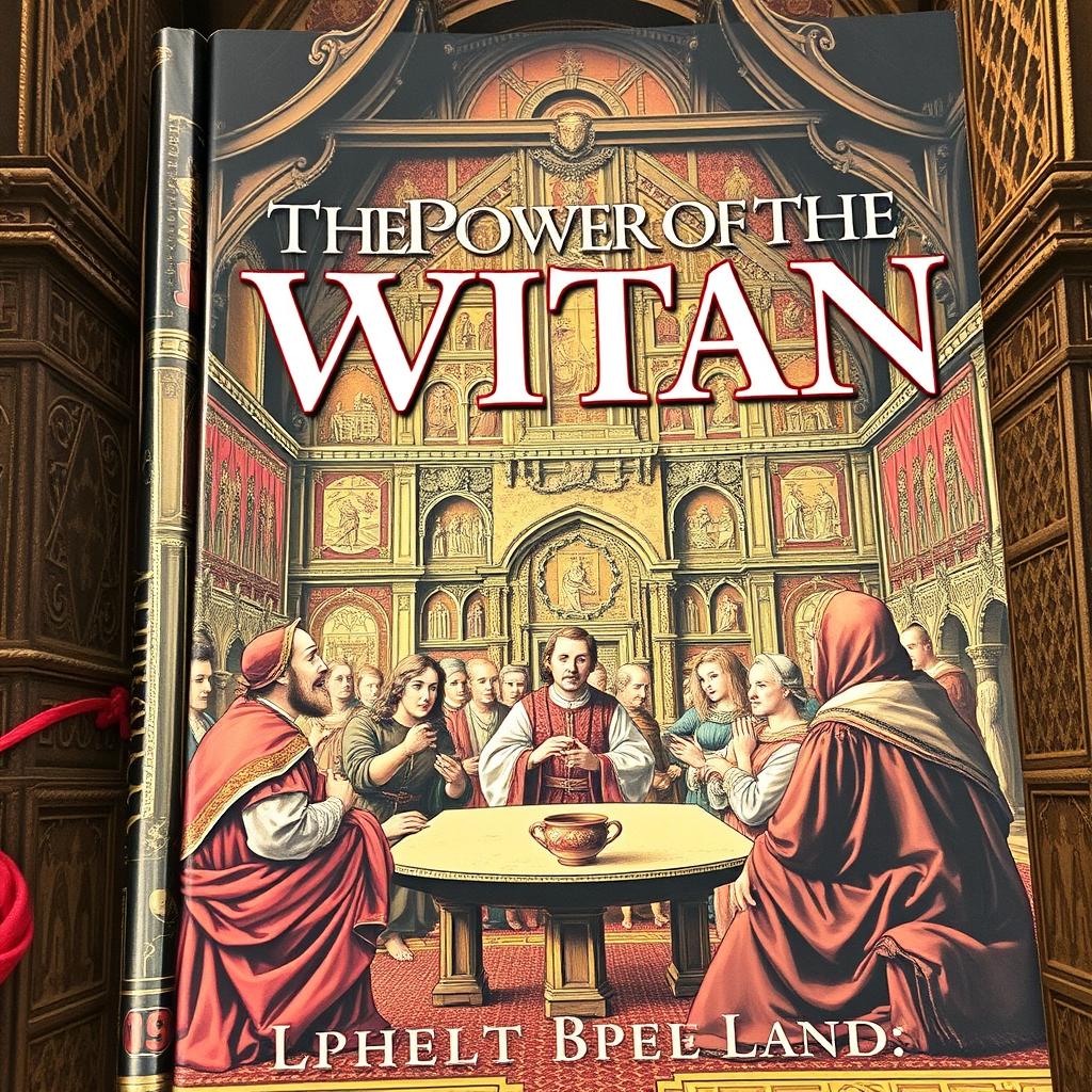 A detailed book cover depicting the power of the Witan in medieval England