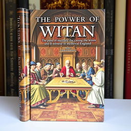 A detailed book cover depicting the power of the Witan in medieval England