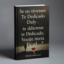 A book cover with the title 'Se Eu Tivesse Te Dedicado, Você teria Ficado?' featuring a melancholic and somber design