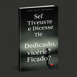 A book cover with the title 'Se Eu Tivesse Te Dedicado, Você teria Ficado?' featuring a melancholic and somber design