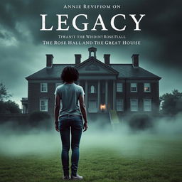 Create a movie poster for a film titled 'Legacy' about the white witch of Rose Hall and The Great House