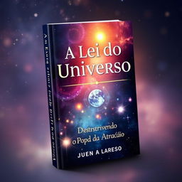 Create a book cover with the title 'A Lei do Universo: Destravando o Poder da Atração'