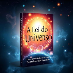 Create a book cover with the title 'A Lei do Universo: Destravando o Poder da Atração'