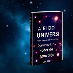 Create a book cover with the title 'A Lei do Universo: Destravando o Poder da Atração'