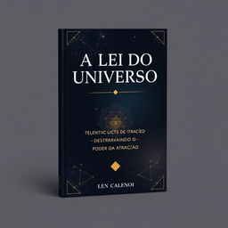 Create a book cover with the title 'A Lei do Universo: Destravando o Poder da Atração'