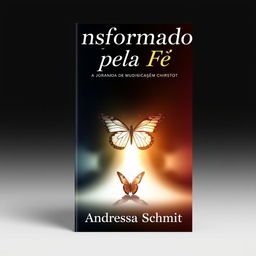 A book cover for an eBook titled 'Transformados pela Fé: A Jornada de Mudança em Cristo'