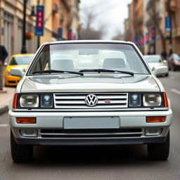 A detailed and realistic image of a Volkswagen Gol G2, a compact car popular in the 1990s