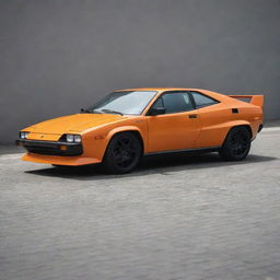 An unconventional fusion of the aggressive sports car aesthetics of a Lamborghini with the chunky, simplistic design of a Lada.