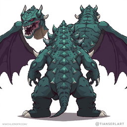 Create concert art of a monster from multiple angles to fully understand its design