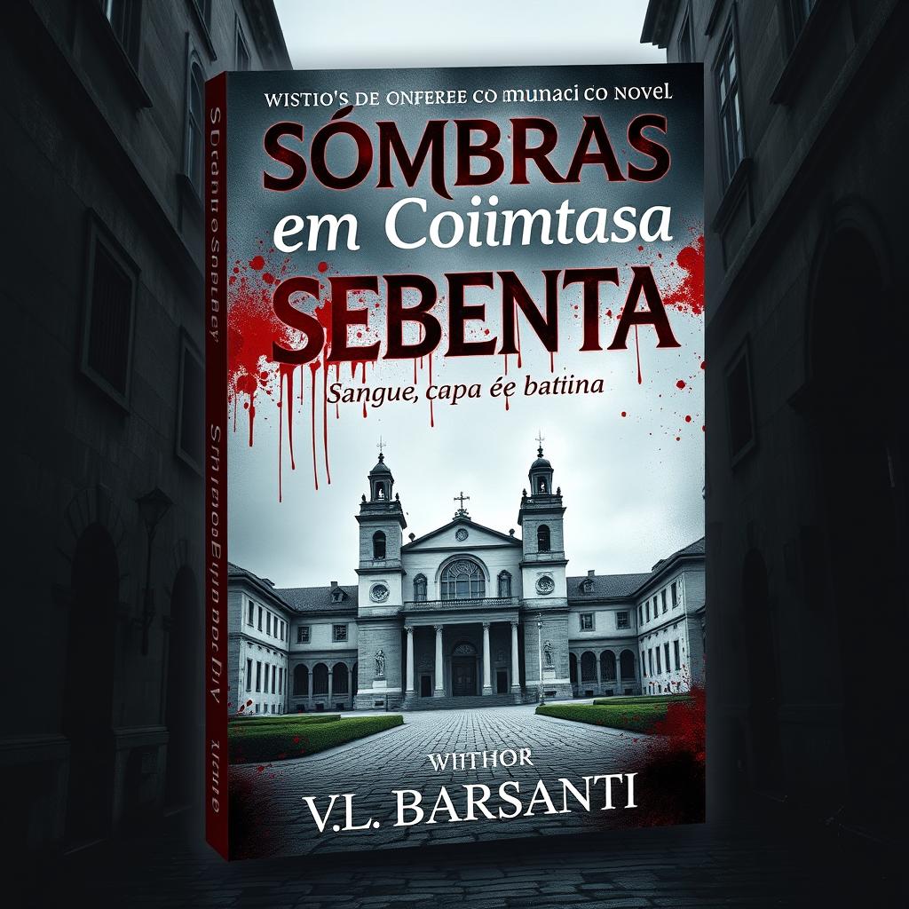 Create a book cover for a crime romance novel set in Coimbra, focusing on the murders of university students