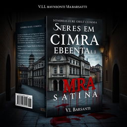 Create a book cover for a crime romance novel set in Coimbra, focusing on the murders of university students